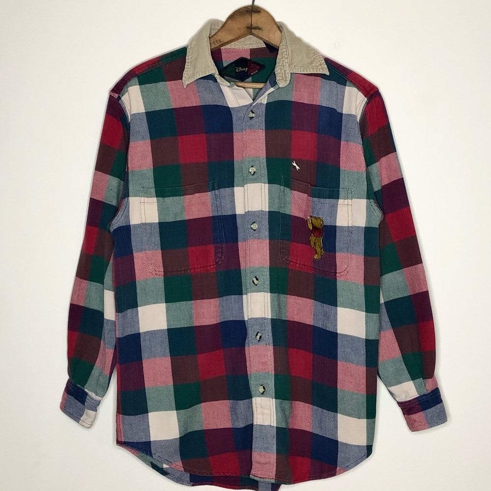 Vintage Disney Winnie The Pooh Embroidered Flannel